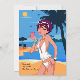 Invitation pour l'enterrement de vie de jeune fill