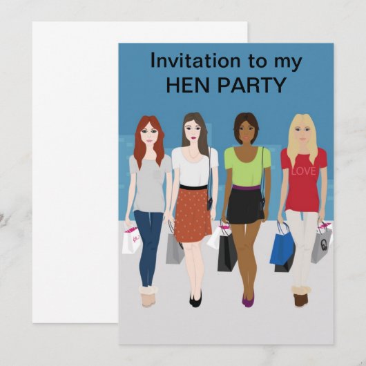 Invitation pour l'enterrement de vie de jeune fill (Devant / Derrière)