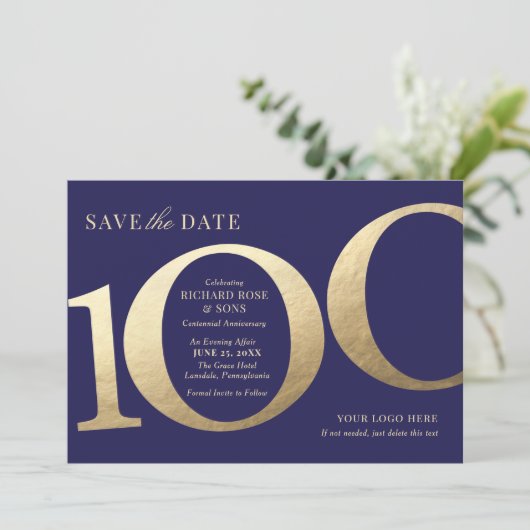 Invitation pour les 100 ans d'entreprise (Debout devant)