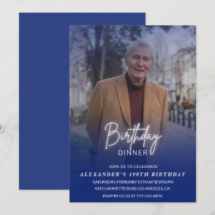 Invitation pour les 100 ans dîner d'anniversaire P