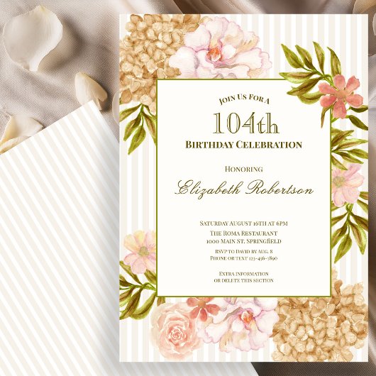 Invitation pour les 104 ans de Fleurs d'Automne Él