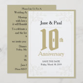 Invitation pour les 10 ans de Design Floral (Devant / Derrière)