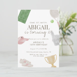 Invitation pour les 10 ans de fête d'anniversaire 