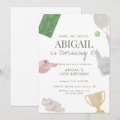 Invitation pour les 10 ans de fête d'anniversaire  (Devant / Derrière)