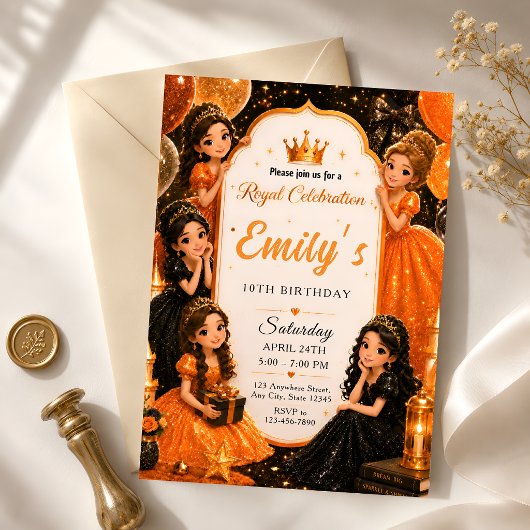 Invitation pour les 10 ans de la Princesse Royale