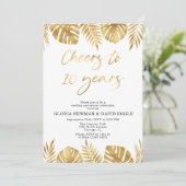 Invitation pour les 10 ans de mariage en or (Debout devant)
