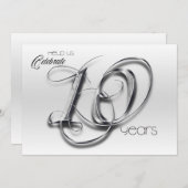 Invitation pour les 10 ans de mariage Fancy Tin (Devant / Derrière)