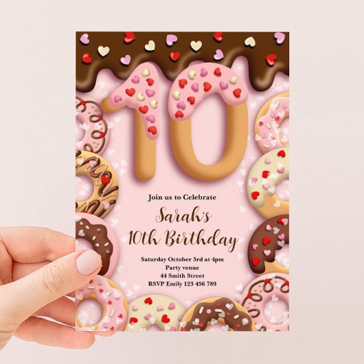 Invitation pour les 10 ans des filles