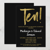 Invitation pour les 10 ans du script Black Gold (Devant / Derrière)