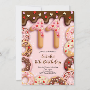 Invitation pour les 11 ans des filles