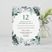Invitation pour les 12 ans de mariage en Vert Jade (Debout devant)