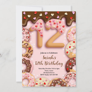 Invitation pour les 12 ans des filles