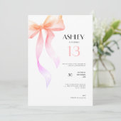 Invitation pour les 13 ans Arc Rose pour Filles (Debout devant)