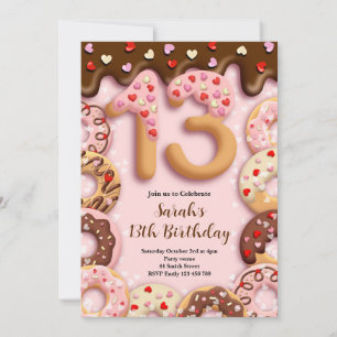 Invitation pour les 13 ans des filles
