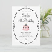 Invitation pour les 13 ans d'une fille (Debout devant)