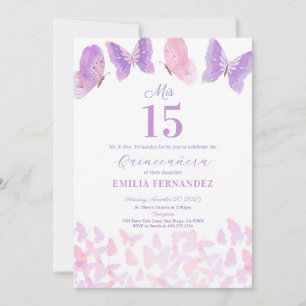 Invitation pour les 15 ans de la Quinceanera Papil