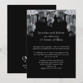Invitation pour les 15 ans de mariage Lustre de Cr (Devant / Derrière)