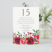Invitation pour les 15 ans de mariage Rubis Rouge  (Debout devant)