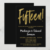 Invitation pour les 15 ans du script Black Gold (Devant / Derrière)