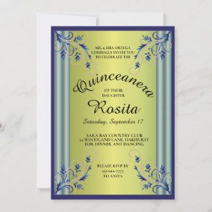 Invitation pour les 15 ans d'une fille latino Quin