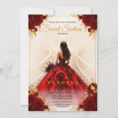 Invitation pour les 16 ans de la princesse Red gol (Devant)