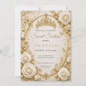 Invitation pour les 16 ans douce Princesse papillo (Devant)
