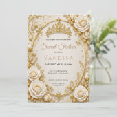 Invitation pour les 16 ans douce Princesse papillo (Debout devant)
