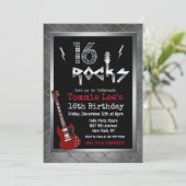 Invitation pour les 16 ans Rockstar Guitar (Debout devant)