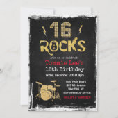 Invitation pour les 16 ans Rockstar Guitar (Devant)
