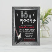 Invitation pour les 16 ans Rockstar Guitar (Debout devant)