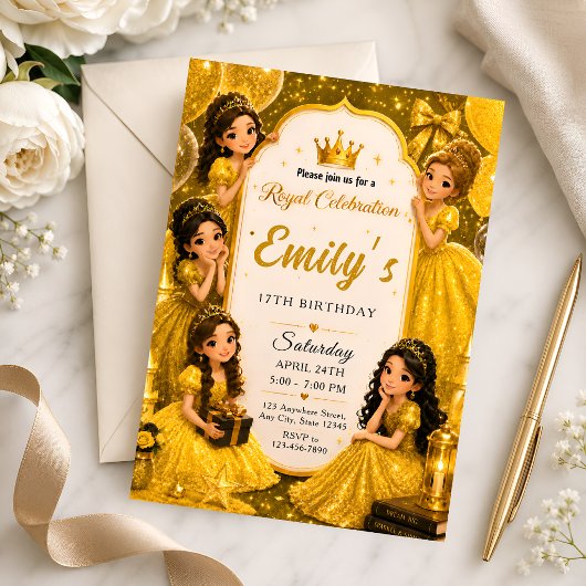 Invitation pour les 17 ans de la Princesse Royale