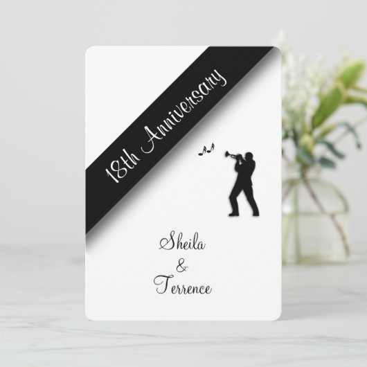 Invitation pour les 18 ans de mariage (Debout devant)