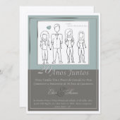 Invitation pour les 20 ans d'anniversaire de maria (Devant / Derrière)