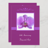 Invitation pour les 20 ans de mariage Orchidée (Devant / Derrière)