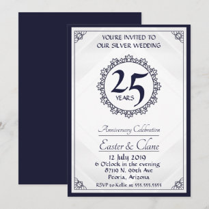 Invitation pour les 25 ans d'anniversaire de maria