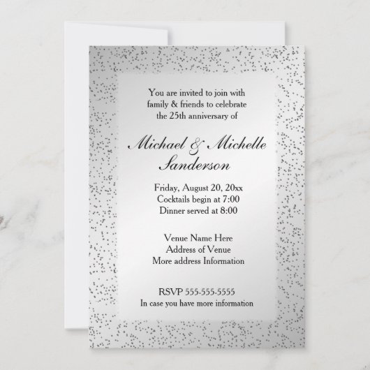 Invitation pour les 25 ans de mariage (Devant)