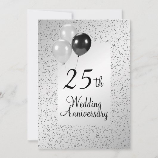 Invitation pour les 25 ans de mariage (Dos)