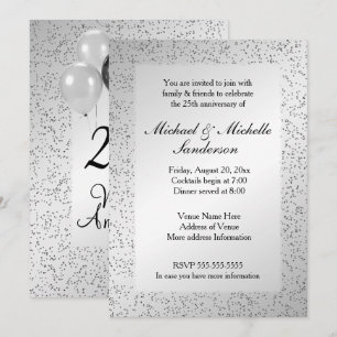 Invitation pour les 25 ans de mariage