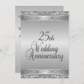 Invitation pour les 25 ans de mariage (Devant / Derrière)