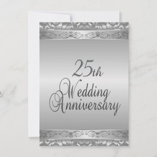 Invitation pour les 25 ans de mariage (Devant)