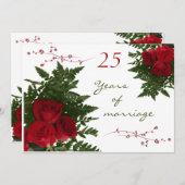 Invitation pour les 25 ans de mariage (Devant / Derrière)