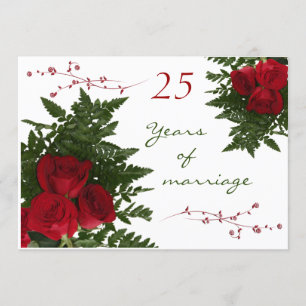 Invitation pour les 25 ans de mariage