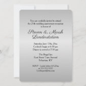 Invitation pour les 25 ans de mariage (Dos)