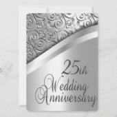 Invitation pour les 25 ans de mariage (Devant)