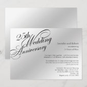 Invitation pour les 25 ans de mariage (Devant / Derrière)