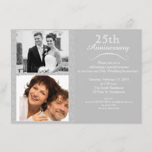 Invitation pour les 25 ans de mariage