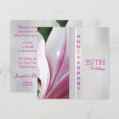 Invitation pour les 25 ans de mariage (Devant / Derrière)