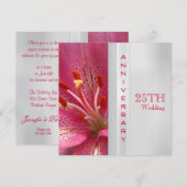 Invitation pour les 25 ans de mariage (Devant / Derrière)