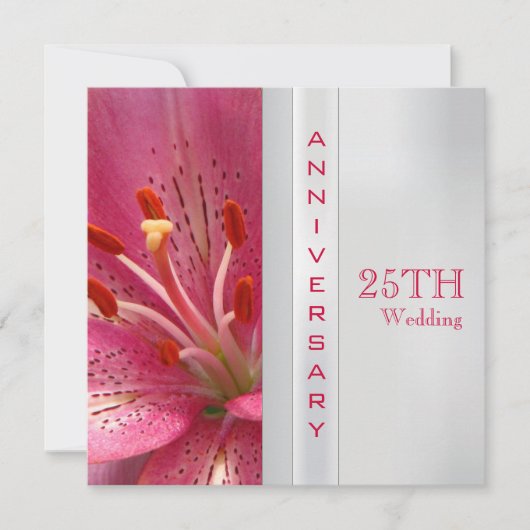 Invitation pour les 25 ans de mariage (Devant)