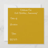 Invitation pour les 25 ans de mariage (Dos)